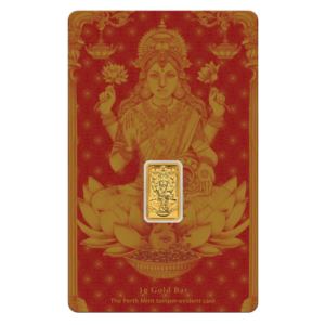 1 gram Celebrate Diwali Lakshmi Gold Bar