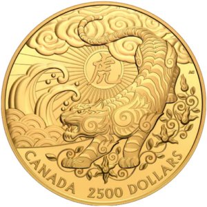 1 kilo 2022 Lunar Year of the Tiger Gold Coin